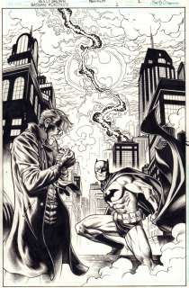 Nelson Decastro, Reilly Brown - batman/fortnite: zero point #1 p. 1 - batman and commissioner gordon splash - 2021 signed