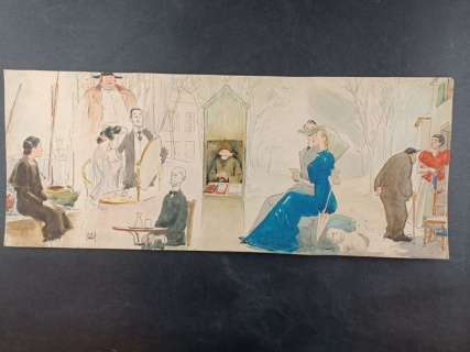 Giorgio Tabet | Novelle per un anno di Pirandello - Originale di copertina anteriore e posteriore - Page volante - Exemplaire unique | Catawiki