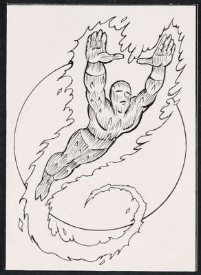 Greg Murray | Human Torch Sketch Card | mycomicshop.com (Buy It Now)