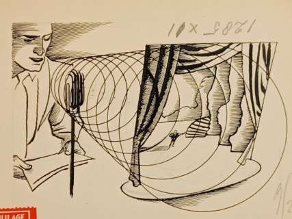 Karel Thole | Karel Thole Illustrazione Originale "La Radio" | Catawiki