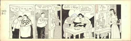 King - GASOLINE ALLEY, Daily Strip Art (8/01/56) | Russ Cochran