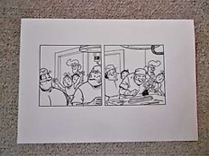 Studio Vandersteen / Marc Verhaegen | Suske en Wiske - Originele tekening - Illustraties met Suske en Wiske, Sidonie, Jerom en Lambik | Catawiki