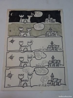 Dibujo Original de Fer - Las Dooce de la Nooche - Publicado El Papus | todocoleccion (Buy It Now)