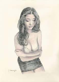 Kenji Matsubara Hand-Drawn Color Illustration "Harlem Seaside School Three Beautiful Mature Teachers" | Mandarake (Big Web)