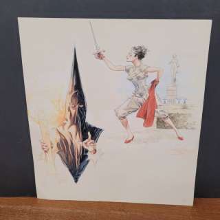 Sire, Denis | Sire, Denis - Dessin original couleur - Dragon vert - (1999) | Catawiki