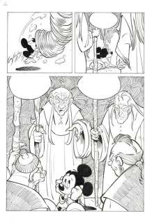 Giuseppe Zironi, Gianni Gatti | Mickey Mouse - Topolino e il Pianeta dei Due Soli - rejected inked comic by Giuseppe Zironi - page 2 - No reserve! - (2001) | Catawiki