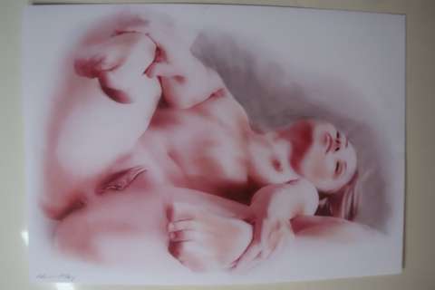 Paul Abert | Paul Abert - Original drawing (Acryl, Pastell, Kohle, "Barefoot" - Size: 21 x 29,6 cm. - (2021) | Catawiki