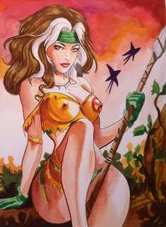 Giuseppe Candita | Rogue - illustrazione originale G.Candita "Savage Rogue" - Page volante - Exemplaire unique | Catawiki