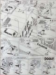 Devos, Jacques | Devos, Jacques - Originele pagina - Génial Olivier - Skateboard - (1978) | Catawiki