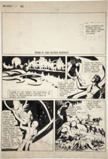 John Coleman Burroughs Unpublished Page Slated for The Funnies #58 John Carter of Mars page 1 Original Art (c. -