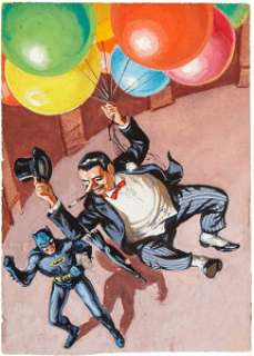 Norman Saunders and Bob Powell Batman Trading Card Third Series "Blue Bat" #2B "The Penguin -