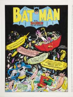 Dick Sprang World‘s Finest Comics #49 Batman, Robin, and the Penguin Splash Page Re-Creation Original Art (DC, -