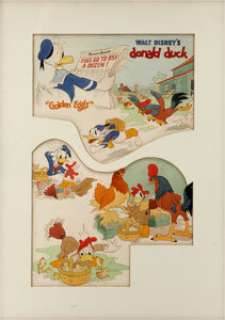 Hank Porter Golden Eggs Illustration Original Art (Good Housekeeping, 1941). Donald‘s plans to get rich -