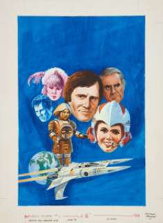 Mel Crawford Buck Rogers #2 Painted Cover Original Art (Gold Key, 1979). Gil Gerard and Erin Gray are among the -