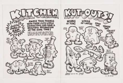 Robert Crumb Zap Comics #1 Complete 2-page Story "Kitchen Kut-Outs" Original Art (Apex Novelties, - | Heritage