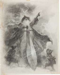 Tom Jung The Lord of the Rings Movie Poster Preliminary Pencil Illustration Original Art (United Artists, c. -