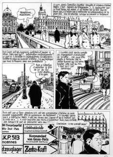 Tardi | NESTOR BURMA Magnifique planche originale au feutre. Planche n°161 | Kahn et Associés