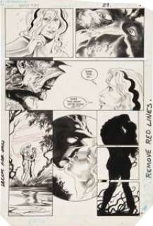 Steve Bissette and John Totleben Swamp Thing #34 page 22 Original Art (DC, 1985). Abby, in the afterglow of her -