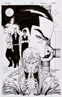 Ryan Benjamin and Chuck Gibson Grifter #7 Cover Original Art (Image, 1995). This striking cover montage -