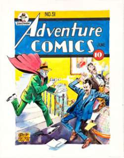 Creig Flessel Adventure Comics #51 Sandman Cover Art Re-Creation Original Art (1992). This fantastic, full -