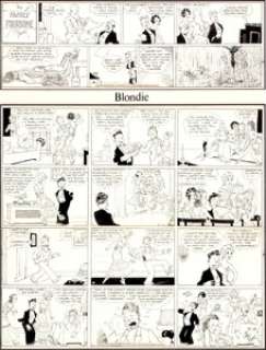 Chic Young Blondie Sunday Comic Strip Original Art dated 4-19-31 (King Features Syndicate, 1931).  Ol‘ Sad Eyes -- -