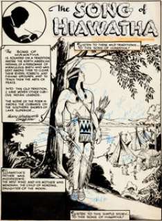 Alex Blum Classics Illustrated #57 Complete 44-Page Story "The Song of Hiawatha" Original Art -