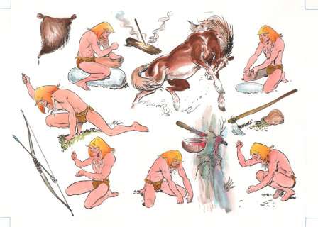 Chéret | Rahan, illustrations Ã  l’encre de Chine et Ã  l’a… | Millon