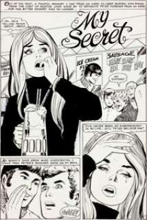 Jay Scott Pike and Vince Colletta Girls‘ Love Stories #145 Complete 10-Page Story "My Secret" Original Art -