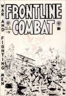 Wally Wood Frontline Combat #13 Cover and Color Guide Original Art Group (EC, 1953). One of the most celebrated - | Heritage