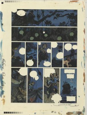 Régis Loisel | Peter Pan, Tome 6 "Destins", Bleu de la planche 23 | Galerie 9ème Art