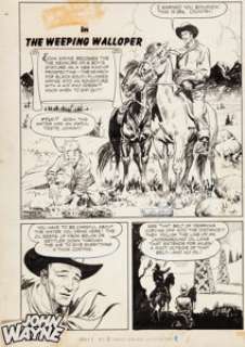 Al Williamson and Frank Frazetta John Wayne Adventure Comics #8 Complete 12-Page Story Original Art (Toby - | Heritage
