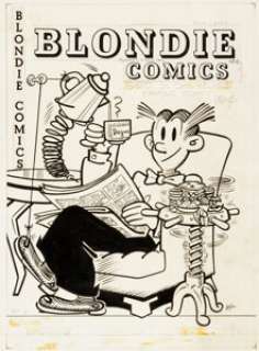 Joe Musial Blondie Comics #6 Cover Original Art (David McKay, 1948). Dagwood is the master of the modern -