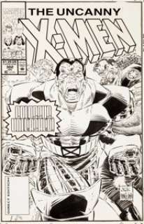 John Romita Jr. and Dan Panosian Uncanny X-Men #302 Cover Colossus Original Art (Marvel, 1993). Iceman and -