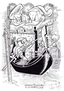 Valerio Held | Topolino 3139 - "Paperin pochi schei e la notte di luce" - Page volante - (2016) | Catawiki