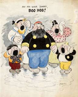 Rudolph Dirks (signing as Rudie D) The Captain and the Kids Specialty Illustration Original Art (1915). -