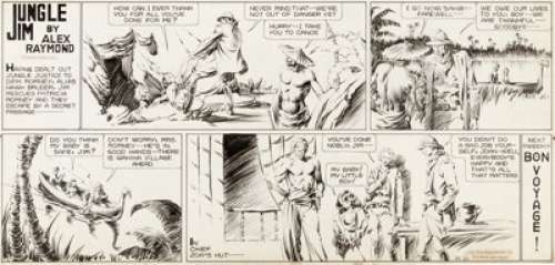 Alex Raymond Jungle Jim Sunday Comic Strip Original Art dated 10-20-35 (King Features Syndicate, 1935). Alex - | Heritage