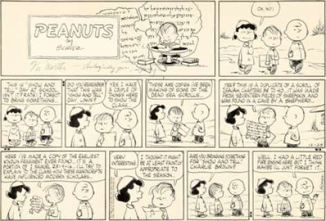 Charles Schulz Peanuts Sunday Comic Strip Original Art dated 12-23-62 (United Feature Syndicate, 1962). - | Heritage