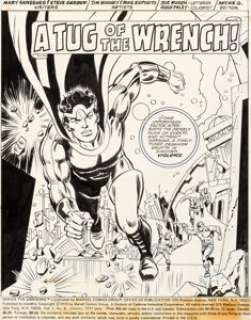 Jim Mooney and Mike Esposito Omega the Unknown #6 Splash Page 1 Original Art (Marvel, 1976). Writer Steve - | Heritage