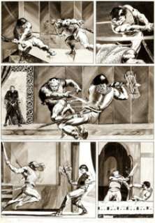 John Bolton Bizarre Adventures #26 Kull Page 56 Original Art (Marvel, 1981). As evil wizard Sekhmet Tharn -