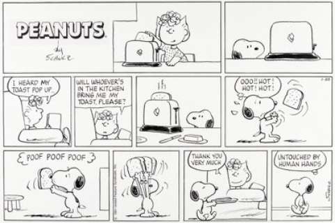 Charles Schulz Peanuts Sunday Comic Strip Original Art dated 1-20-91(United Feature Syndicate, 1991). - | Heritage