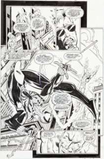 Mark Bagley and Larry Mahlstedt Amazing Spider-Man #407 Page 9 Original Art (Marvel, 1996). Silver Sable‘s -