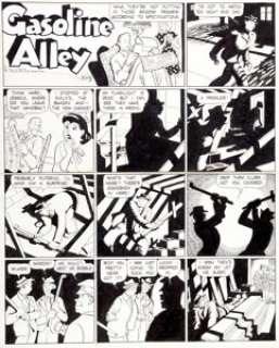 Frank King Gasoline Alley Sunday Comic Strip Original Art dated 5-18-47 (Chicago Tribune, 1947). Skeezix -