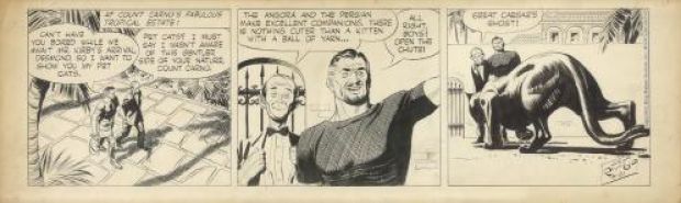 Alex Raymond | Rip Kirby, strip du 21 avril 1955 | Galerie 9ème Art