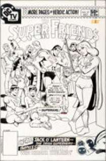 Ramona Fradon and Bob Smith Super Friends  #37 Cover Original Art (DC, 1980)....