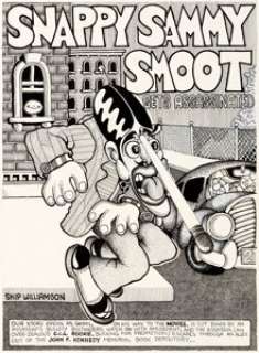 Skip Williamson Bijou Funnies #3 Snappy  Sammy Smoot Complete 4-Page Story Original Art (Print Mint,  1969).... (Total: 4 Original Art)