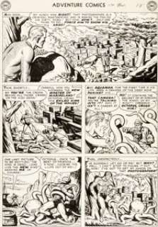 Ramona Fradon Adventure Comics #170 Story  Page 4 Aquaman Original Art (DC, 1951)....