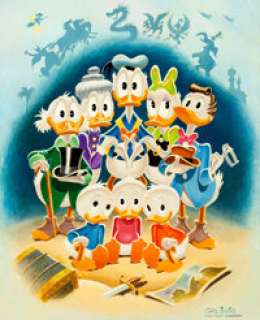Carl Barks "Family Portrait" Uncle Scrooge and Disney Ducks Painting #73-15 with Handwritten Letter -