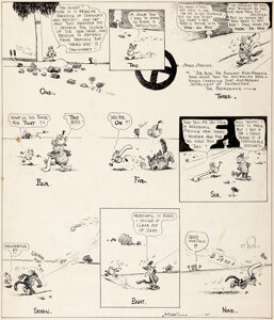 George Herriman Krazy Kat Sunday Comic Strip Original Art dated 12-22-18 (King Features Syndicate, 1918).... | Heritage