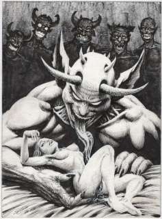 Size: 21X29 Cm. - Signed | Gambedotti, Atilio - Original illustration - placer demoniaco - (2022) | Catawiki