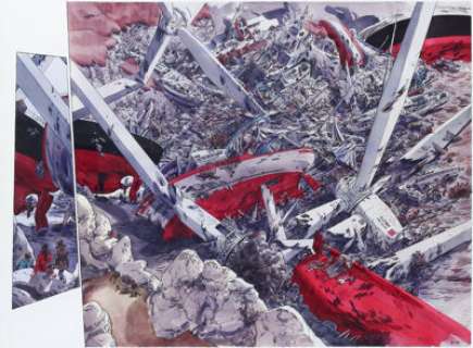 Jean-Christophe Chauzy Le monde d‘après Planches 86-87 (Casterman - 2016)....